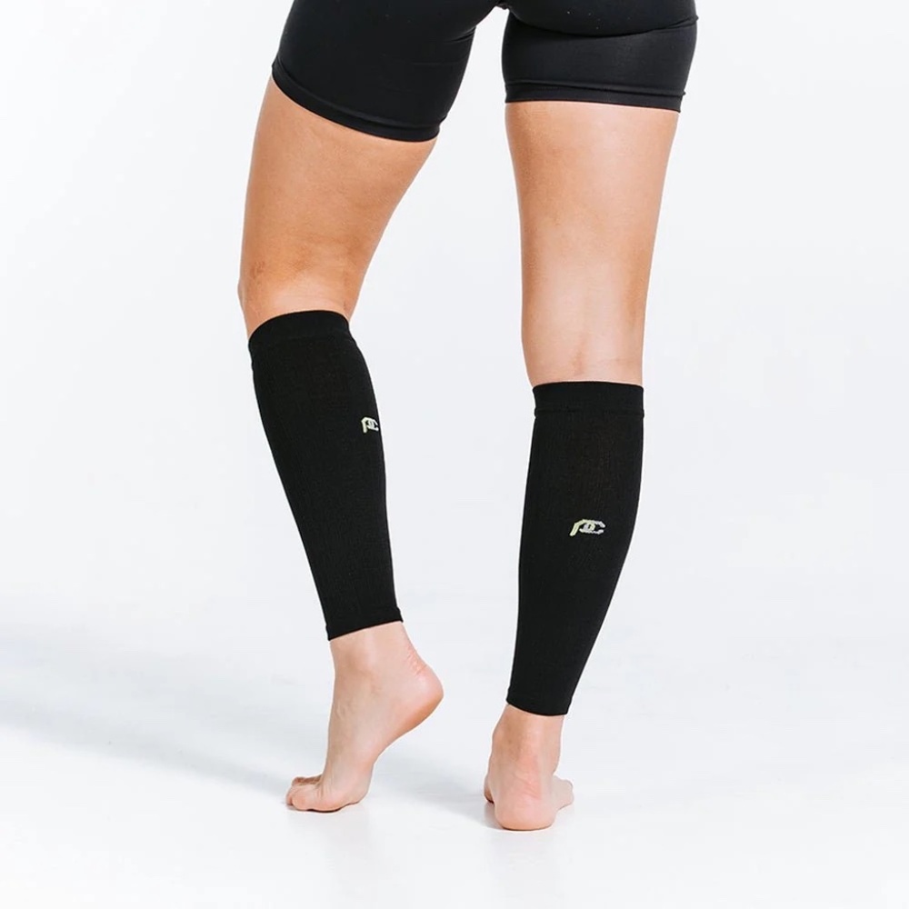 Ragnar Relay Custom Pro Compression Performance Calf Sleeves, Black, Size S/M